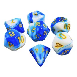 SET DE 7 DADOS MIX - AZUL Y...